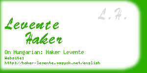 levente haker business card